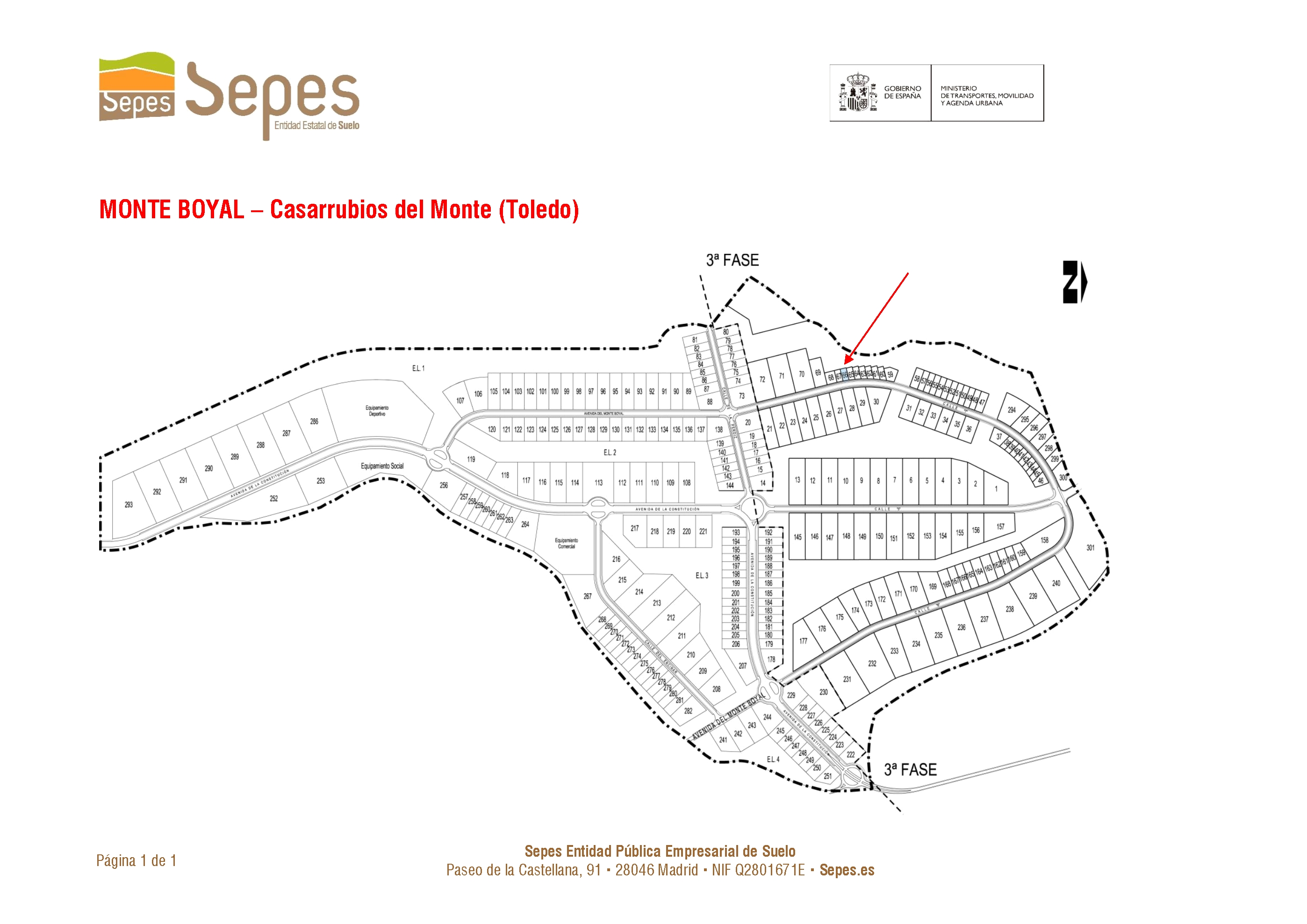 Plano de la actuación