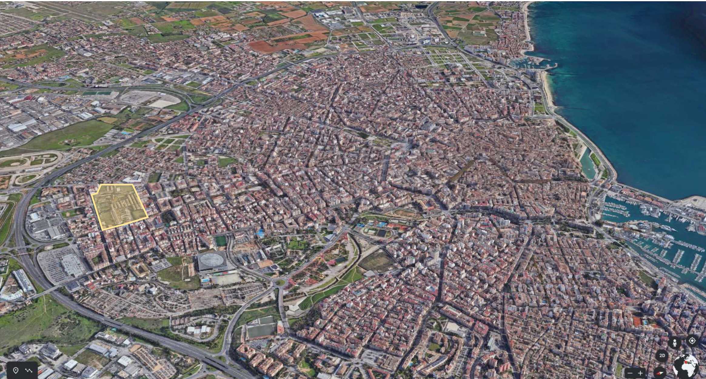 Foto aérea de la actuación