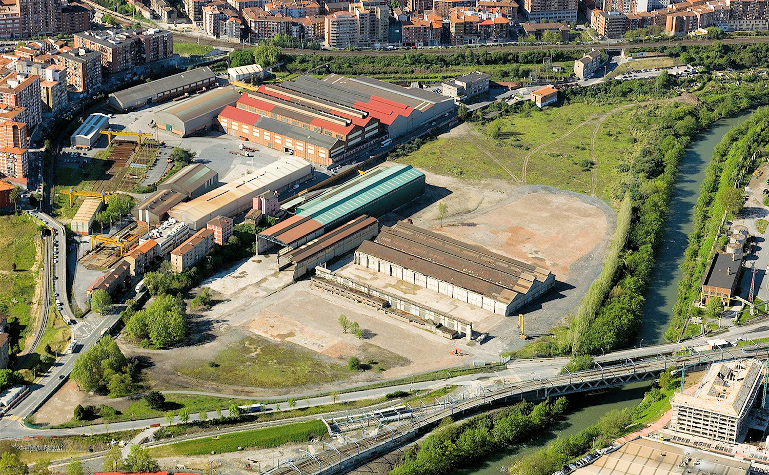 Foto aérea del ámbito de La Basconia en Basauri 