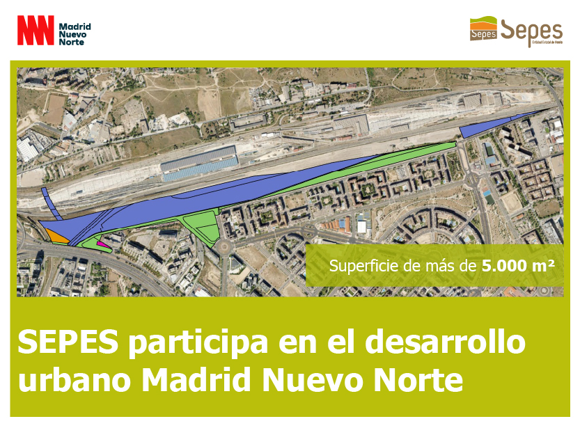 Infografía de la zona en la que SEPES participará en Madrid Nuevo Norte