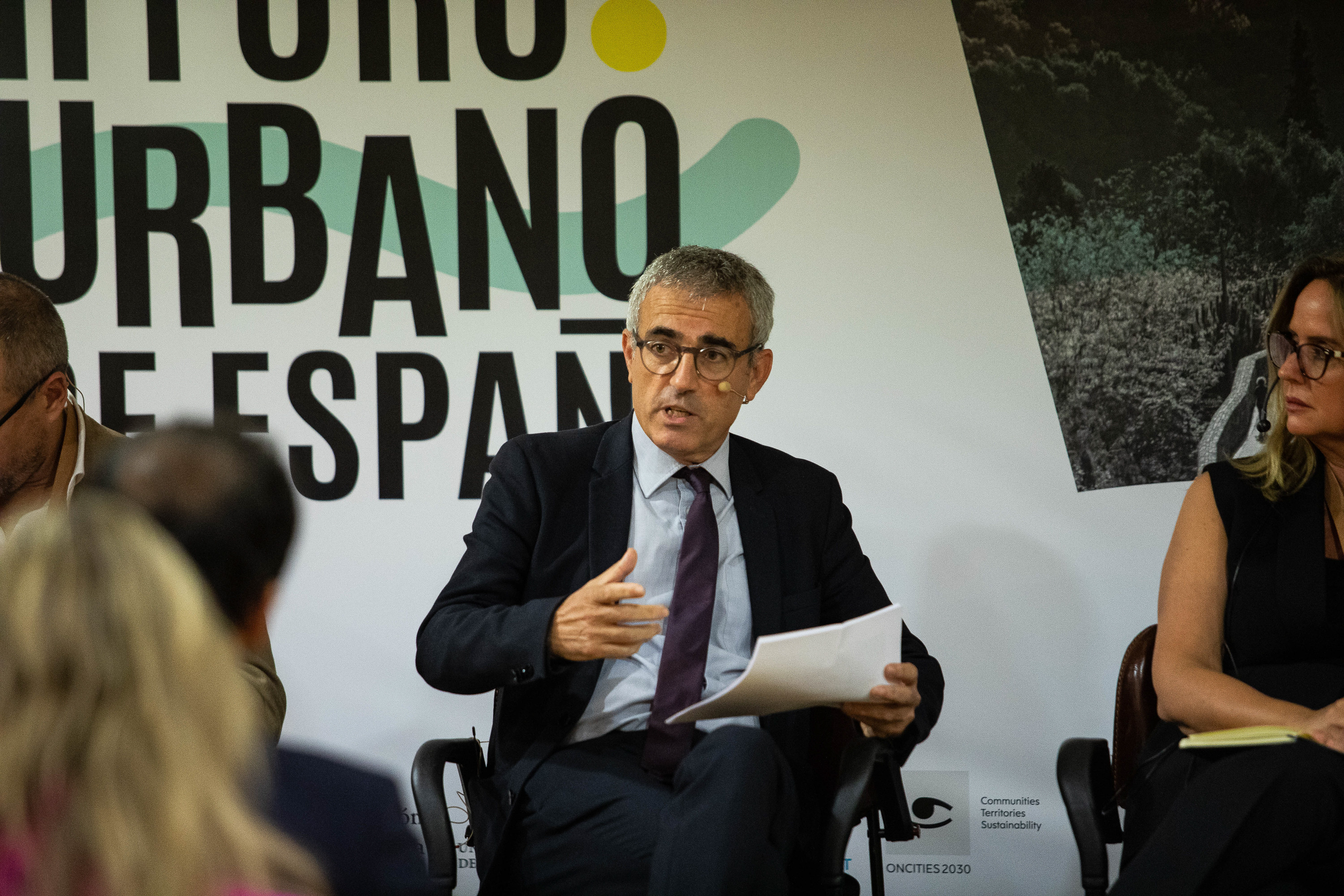 Fidel Vázquez, director de sEPES, hablando en el II Foro Urbano de España